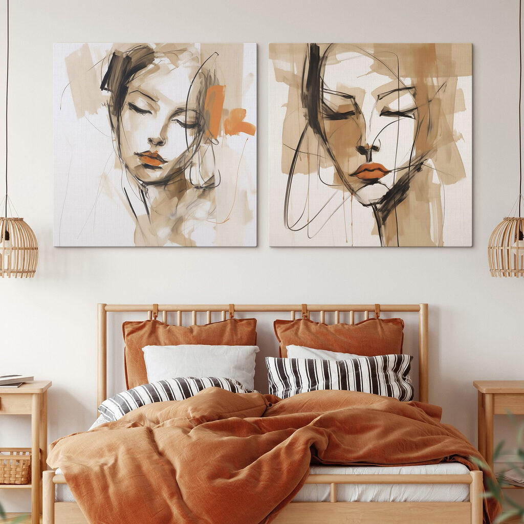 Painting of a woman's face
