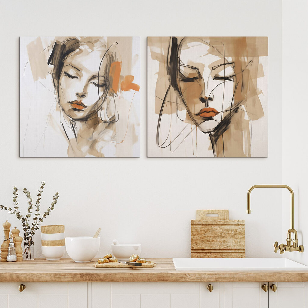 Painting of a woman's face
