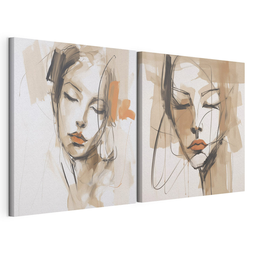 Painting of a woman's face