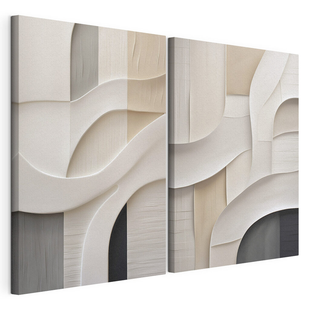 Soft curves in earthy tones