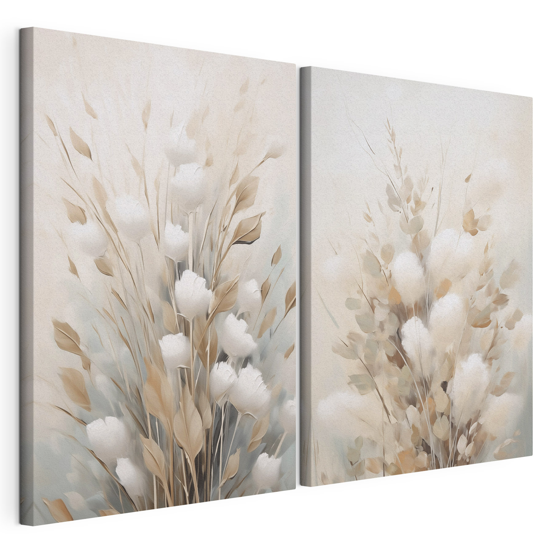 Painting of flowers and leaves