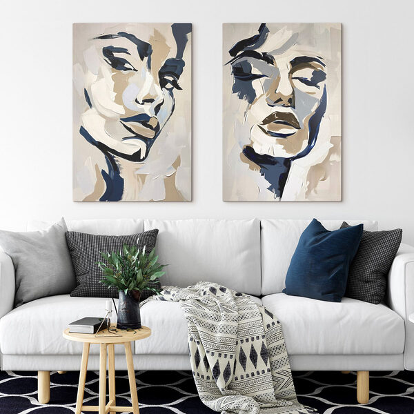 Painting of a woman's face