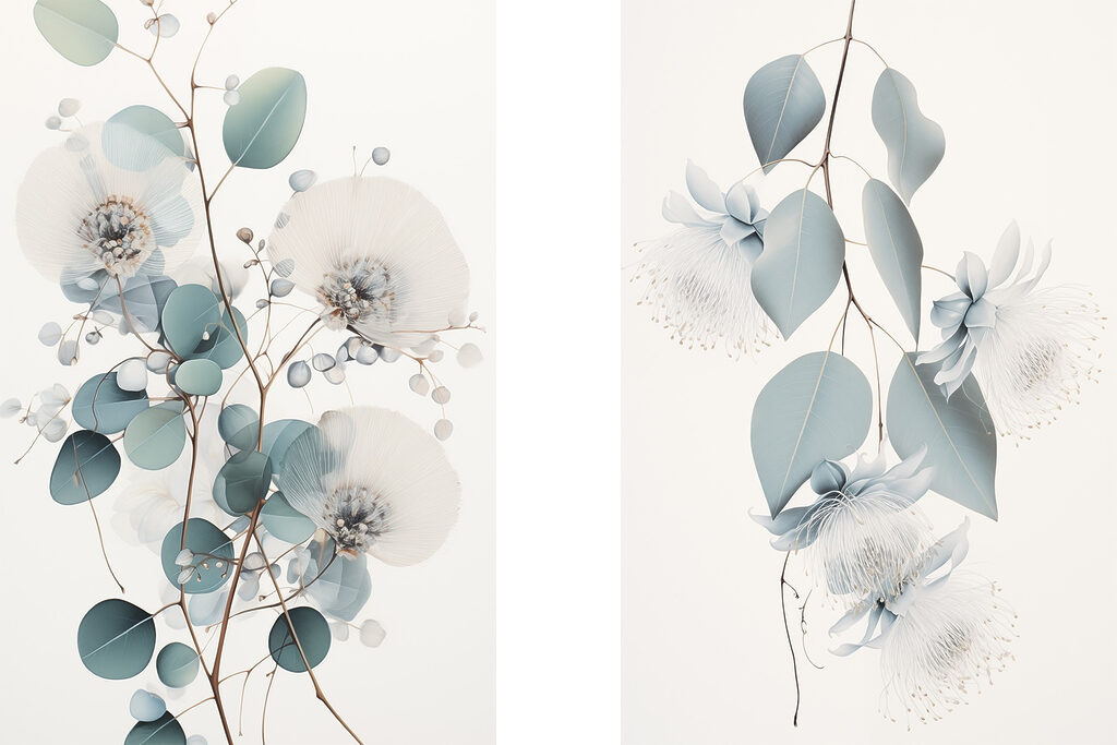 Delicate blooms in soft hues