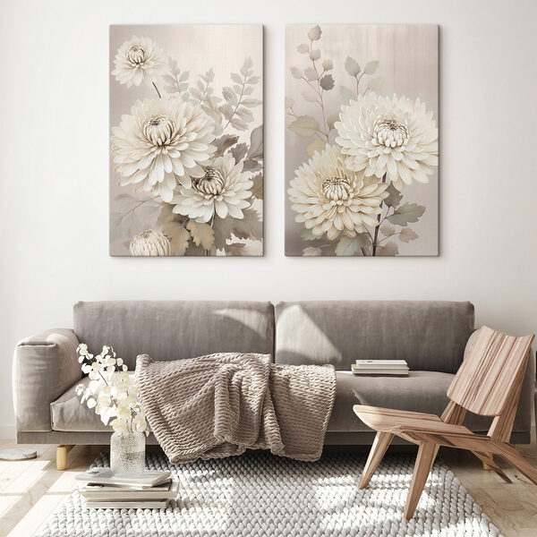 Delicate blooms in soft shades