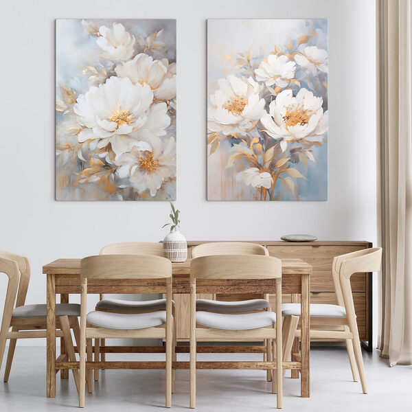 Painting of white flowers
