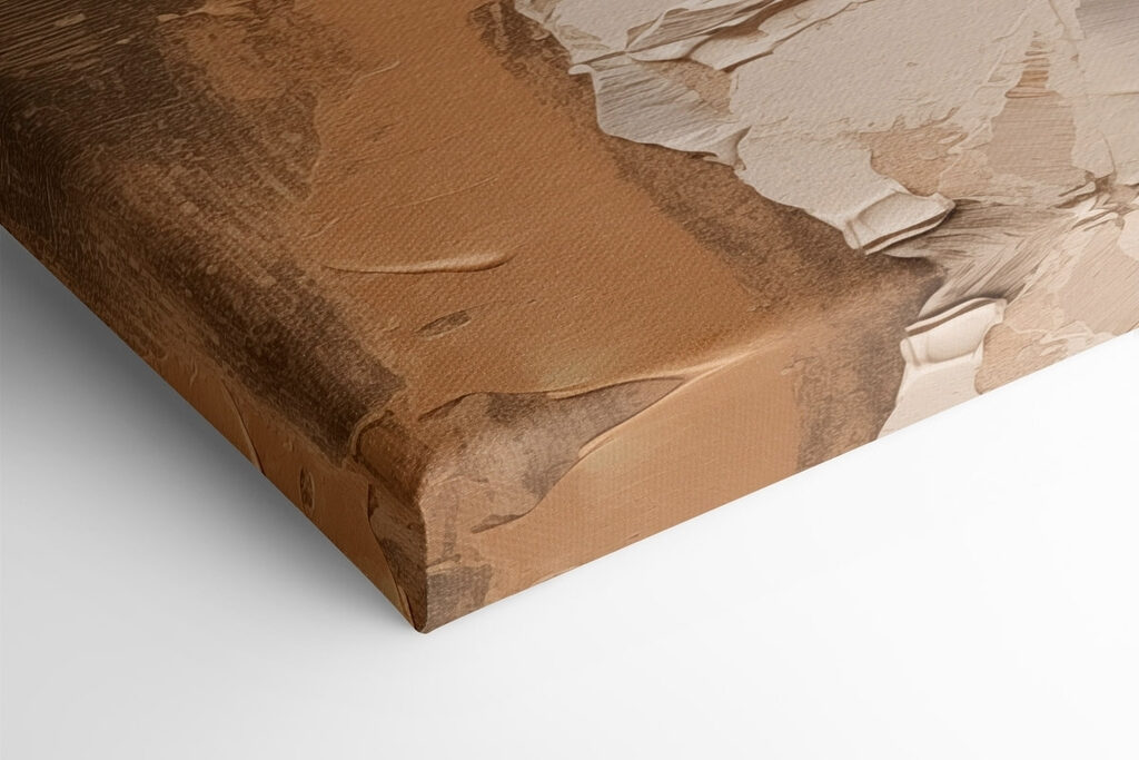 Textured layers in warm hues