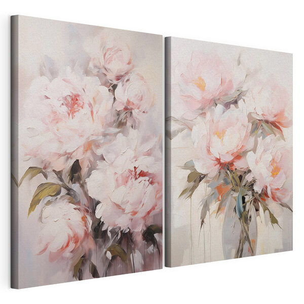 Modularer Leinwanddruck Gemälde von Blumen in einer Vase