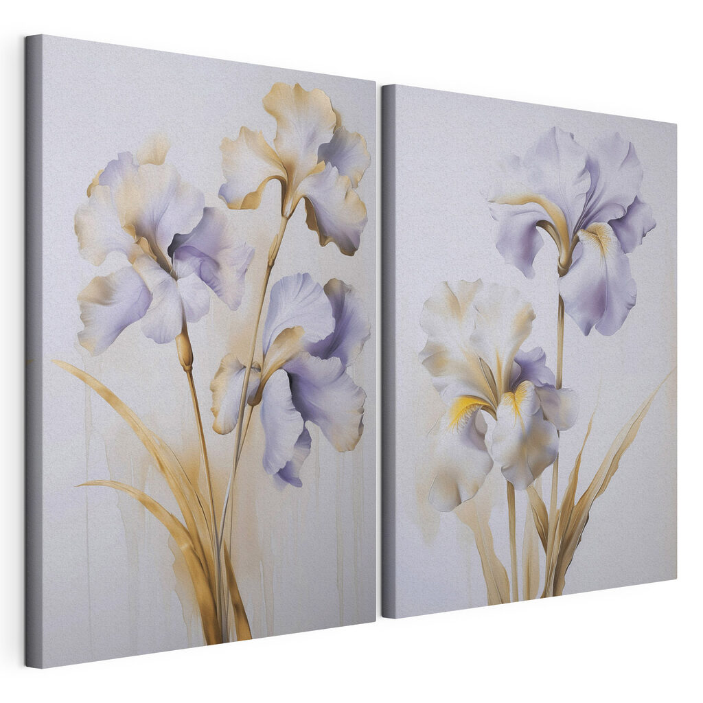 Painting of flowers on a wall