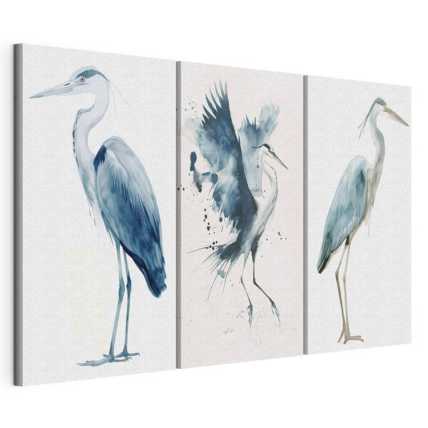 Modularer Leinwanddruck Aquarell eines Vogels