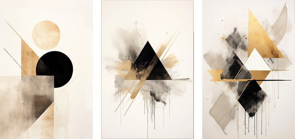 Group of art pieces