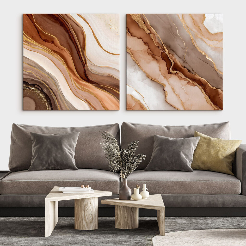 Flowing layers of earthy tones