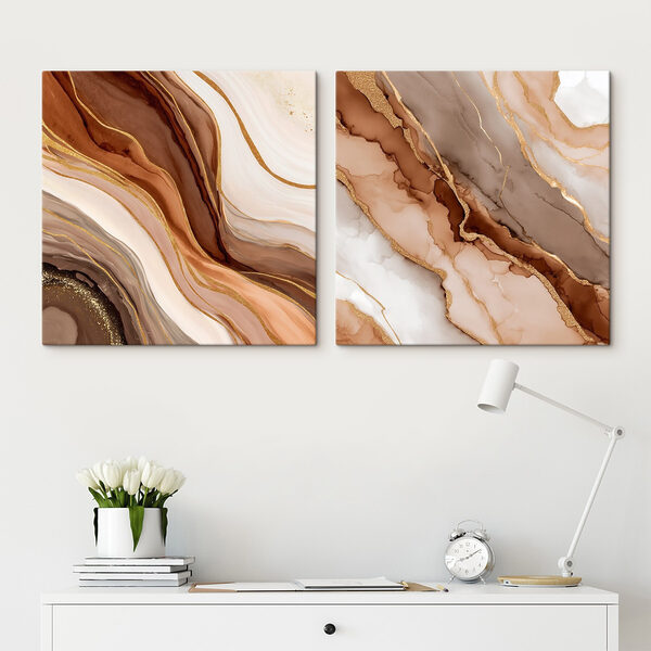 Flowing layers of earthy tones