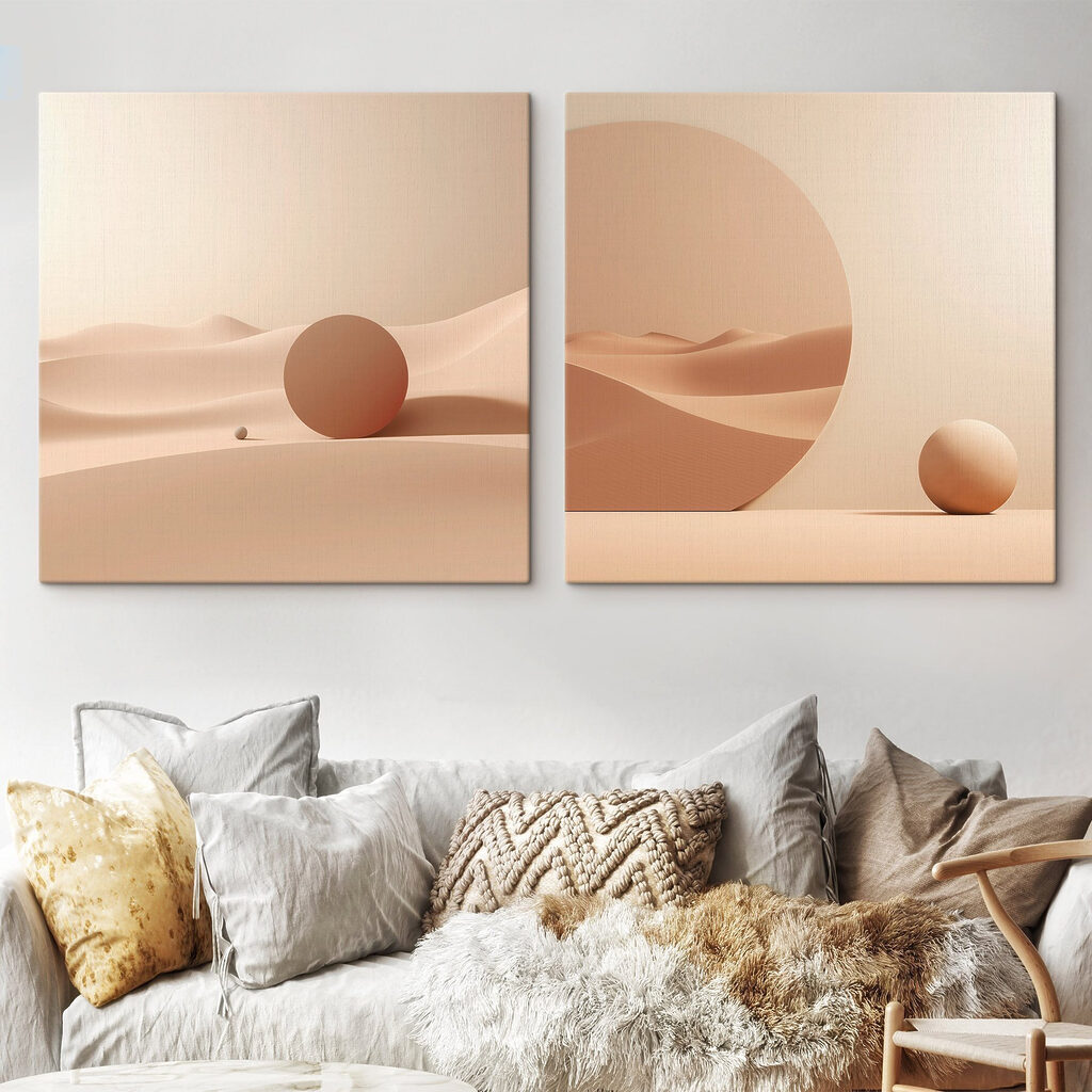 Set of images of a desert