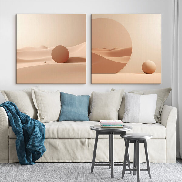 Set of images of a desert
