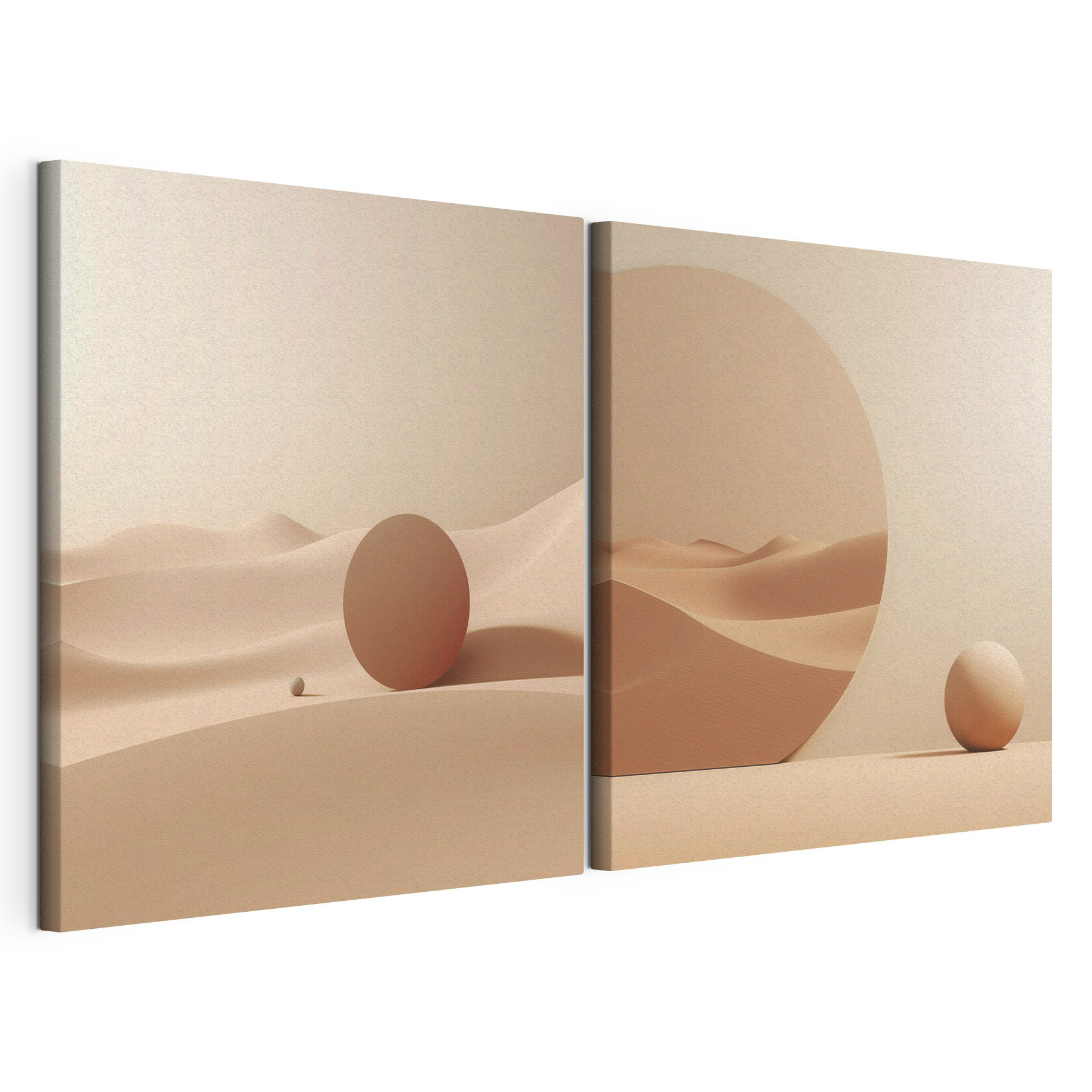 Set of images of a desert