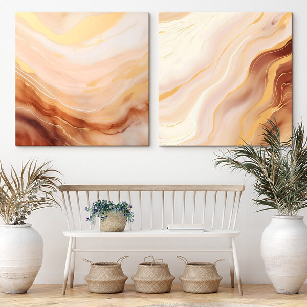 Flowing patterns in warm colors