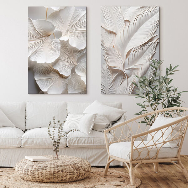 Delicate paper leaf designs displayed beautifully