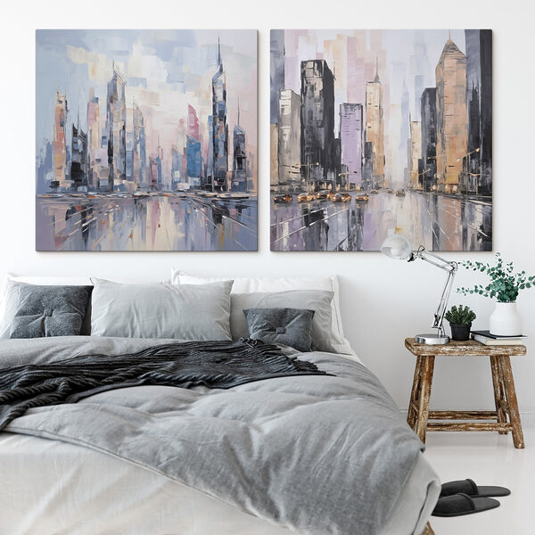 Painting of a city