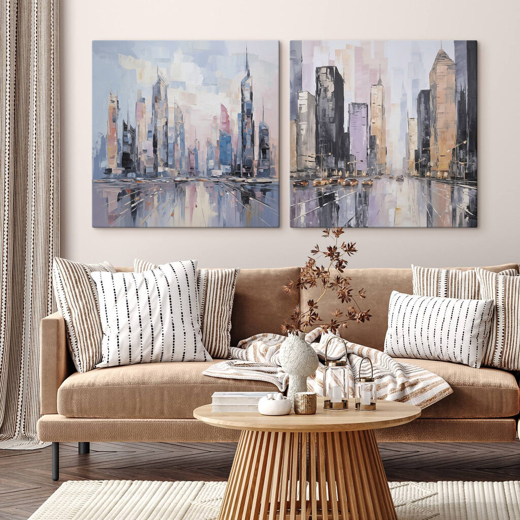 Painting of a city
