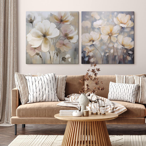 Delicate blooms in soft tones