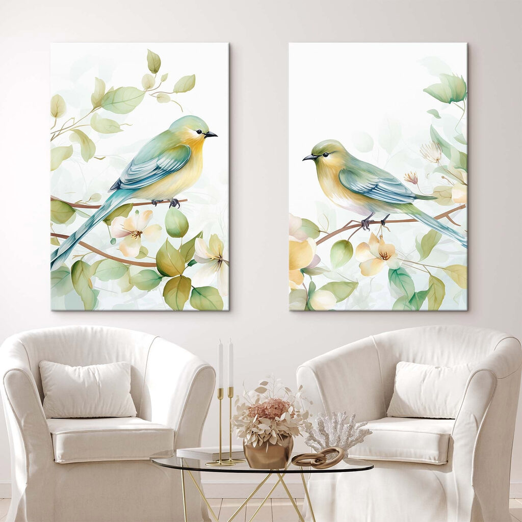 Two birds on a branch