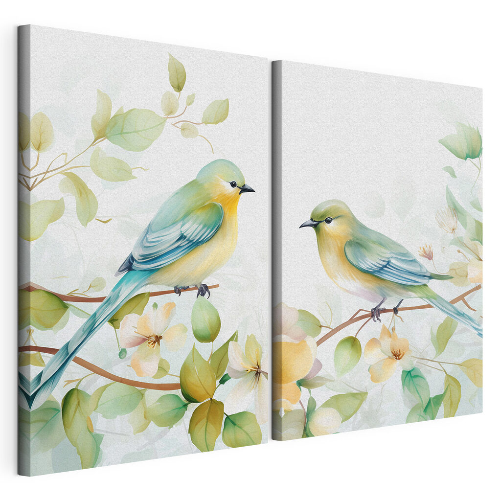 Two birds on a branch