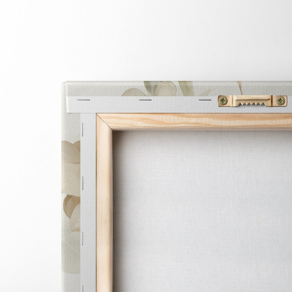 Two birds on a branch with flowers