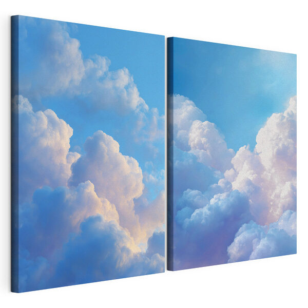 Modularer Leinwanddruck Blauer Himmel mit Wolken