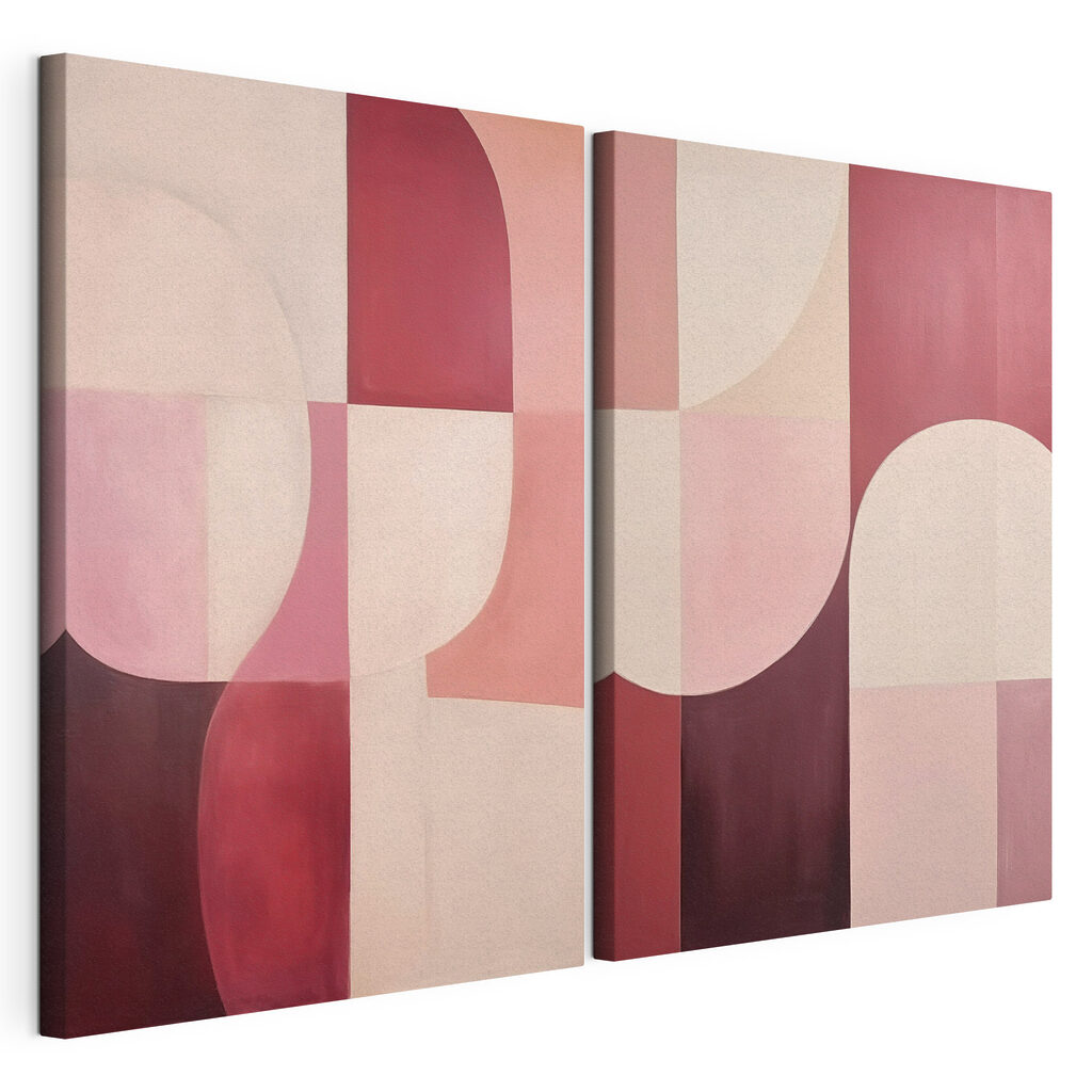 Two paintings of different colors