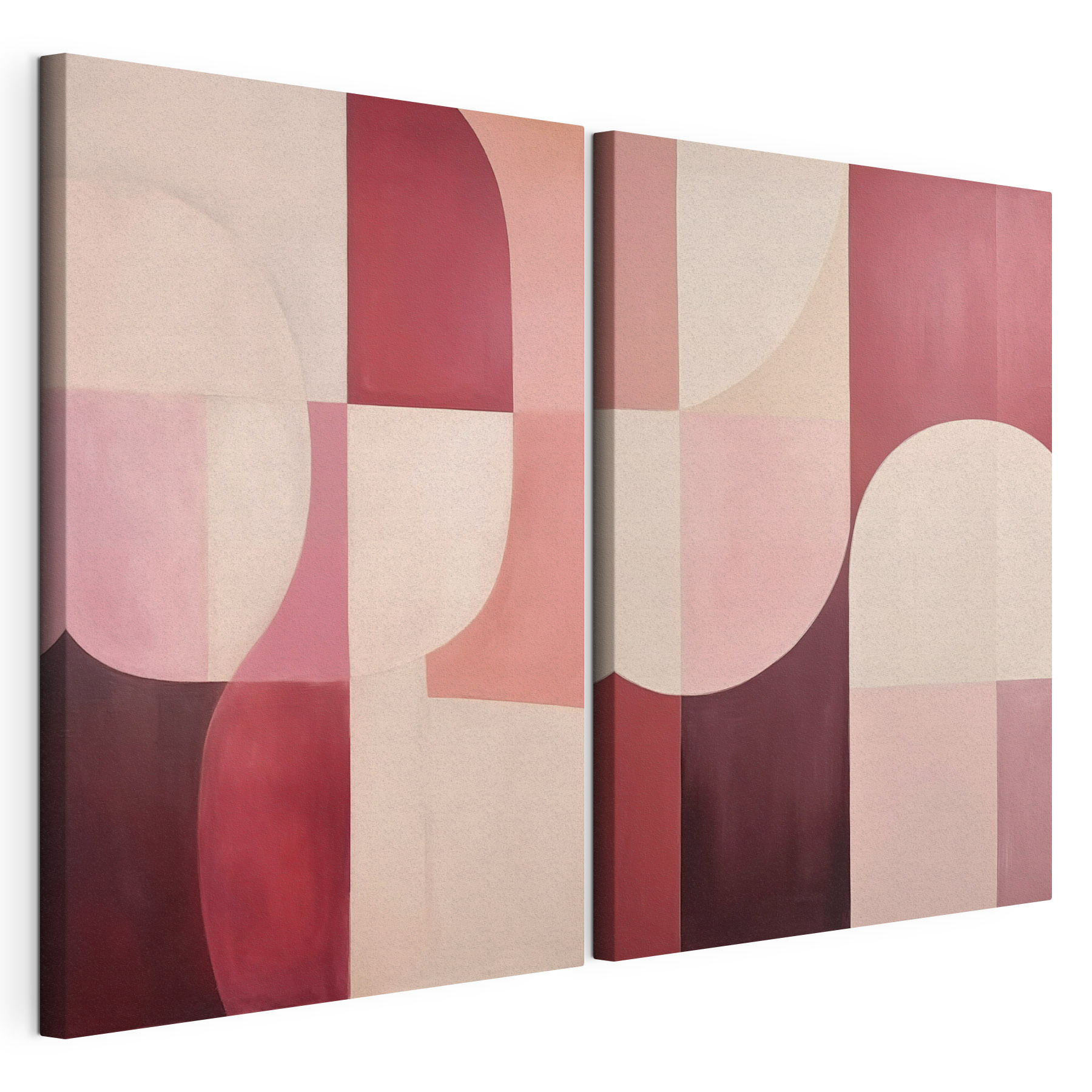Two paintings of different colors