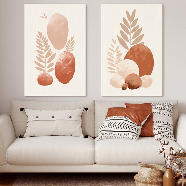 Natural shapes and earthy tones unite