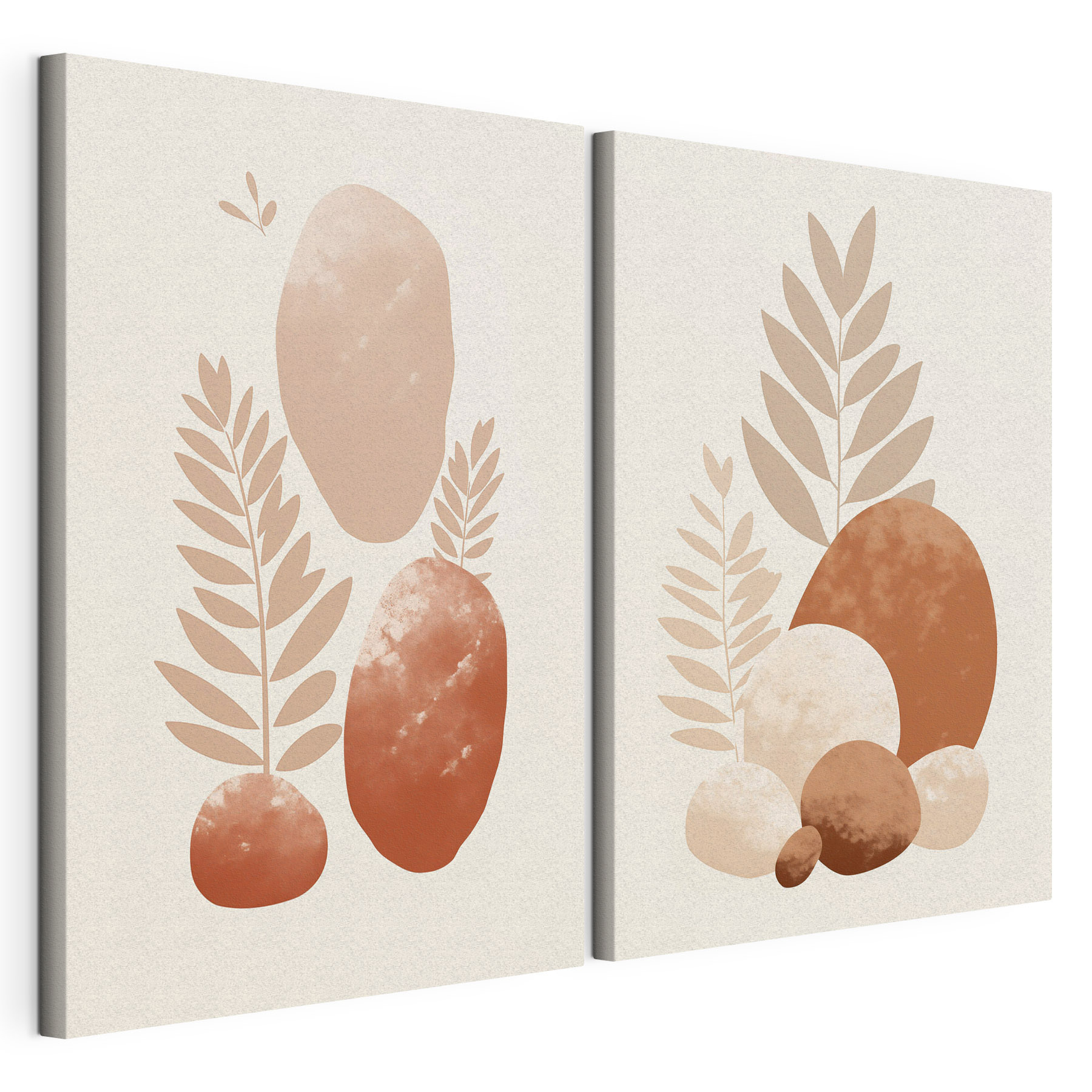 Natural shapes and earthy tones unite