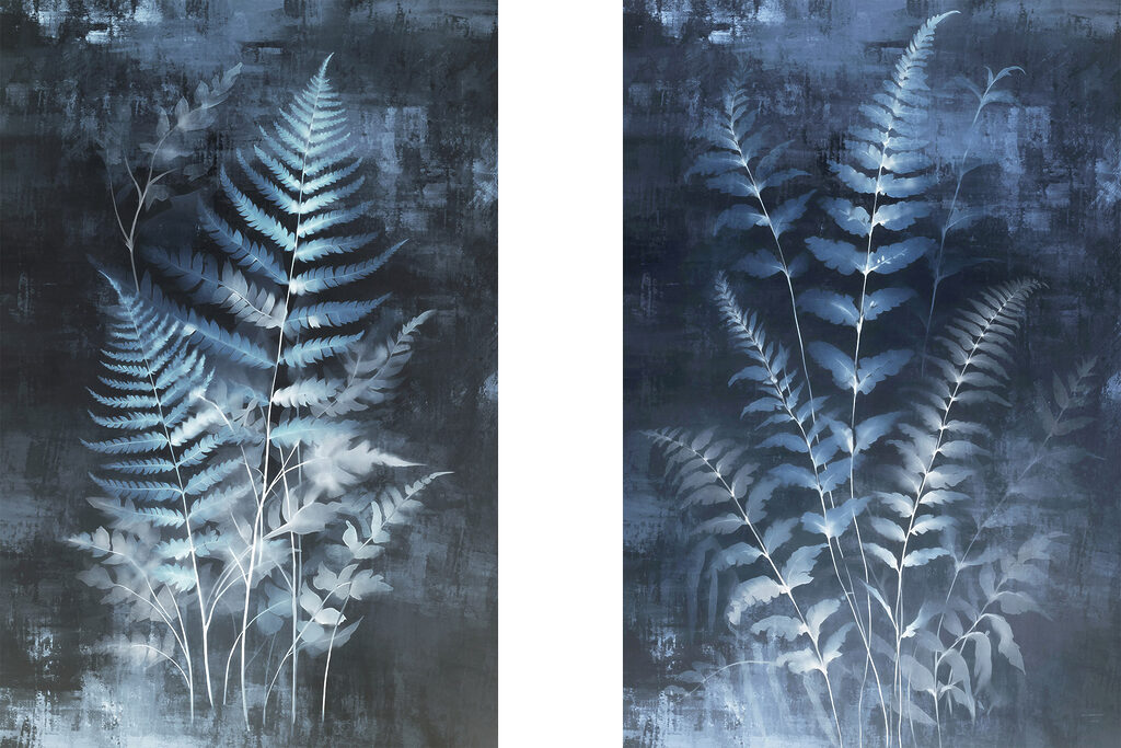 Serene foliage in cool tones