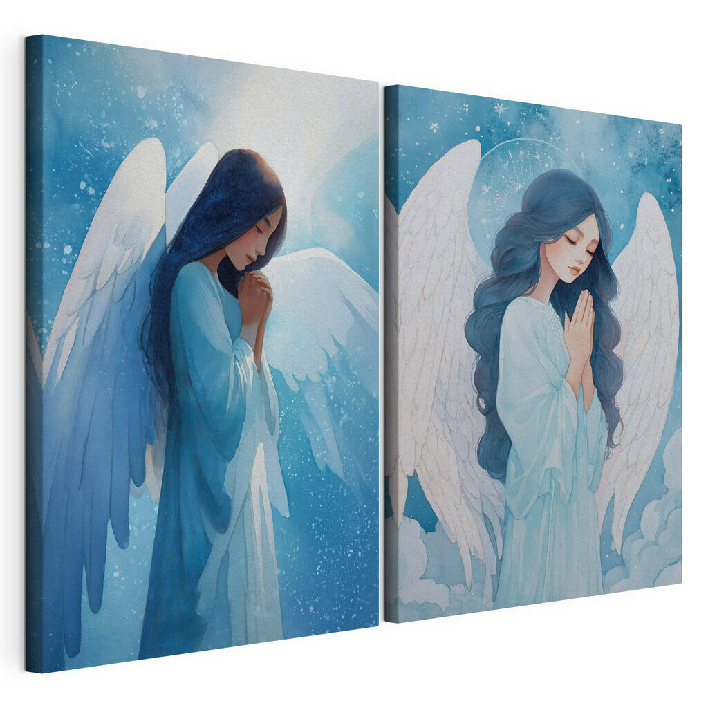 Painting of a woman with wings