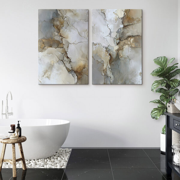 Cracked surfaces in neutral tones