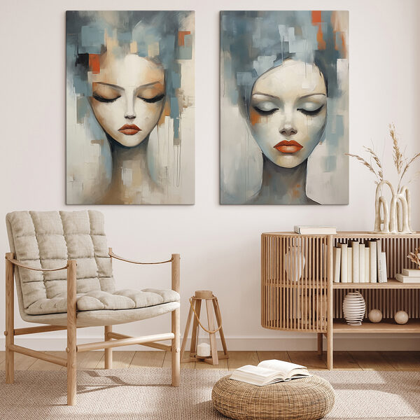 Painting of a woman's face