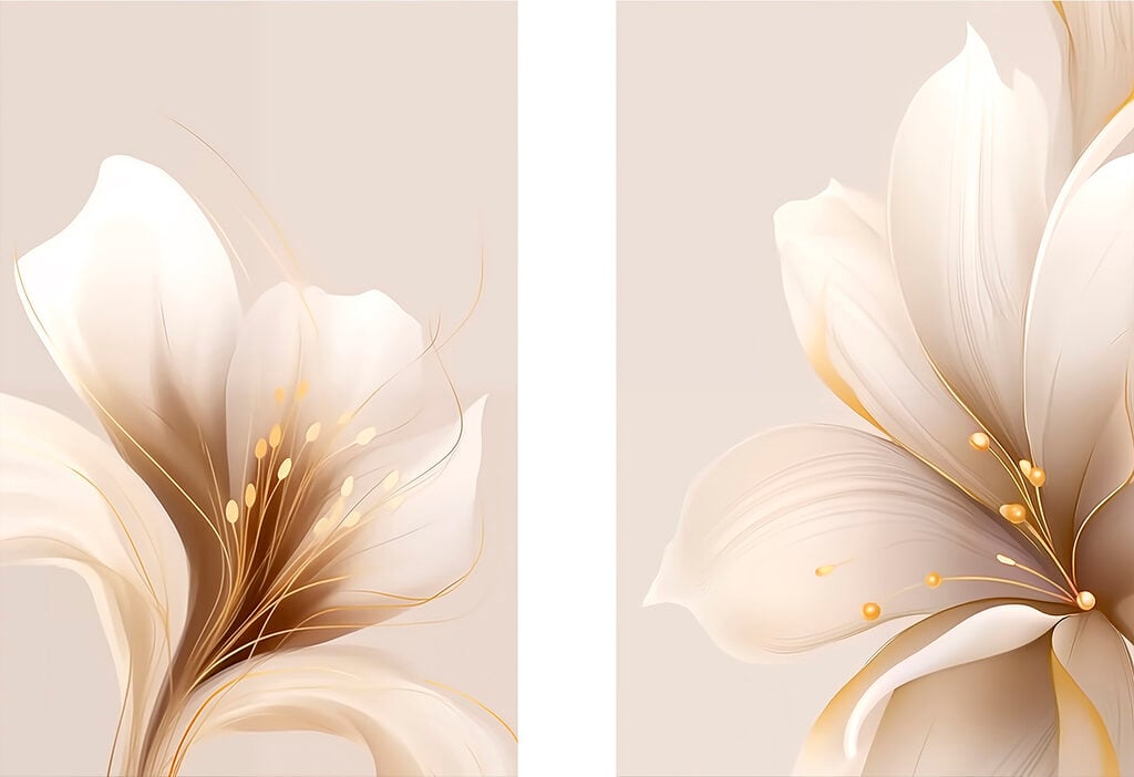 Elegant floral blossoms in soft tones