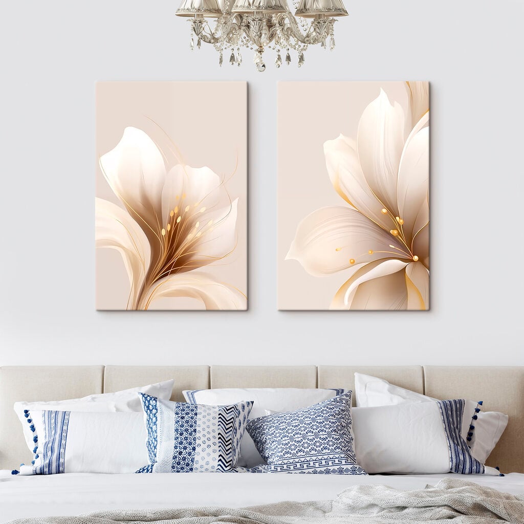 Elegant floral blossoms in soft tones
