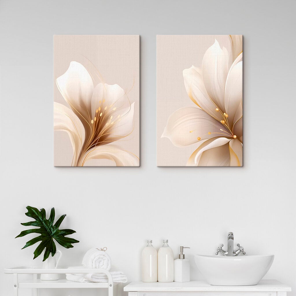 Elegant floral blossoms in soft tones