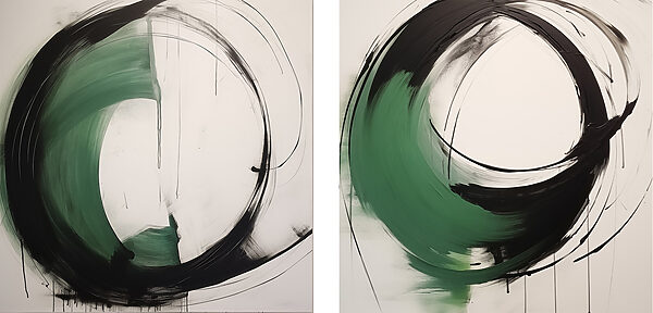 Two paintings of a circle
