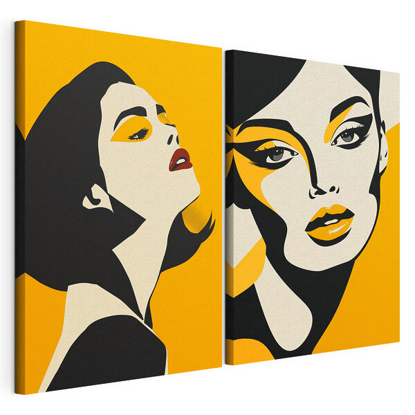 Woman with yellow makeup