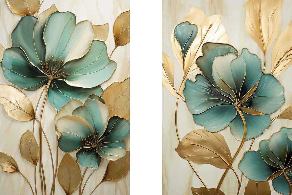 Delicate blooms in vibrant hues