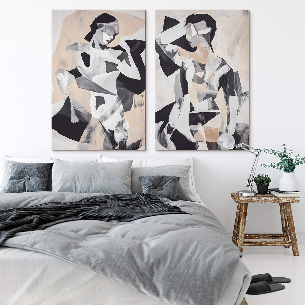 Two images of a woman