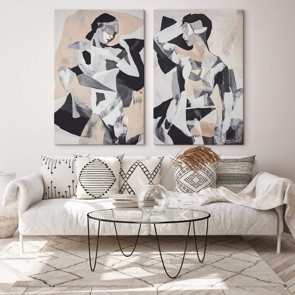 Two images of a woman