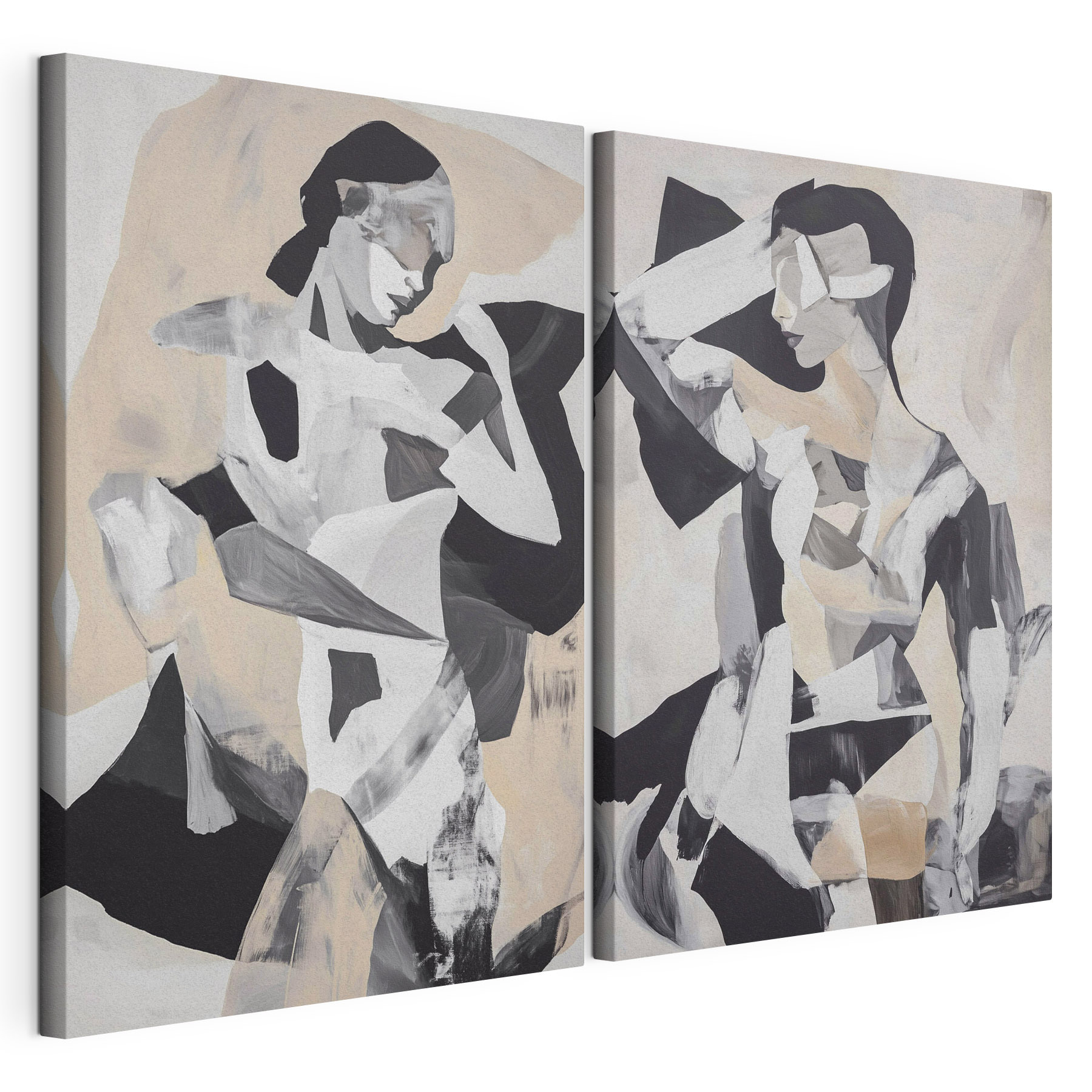 Two images of a woman