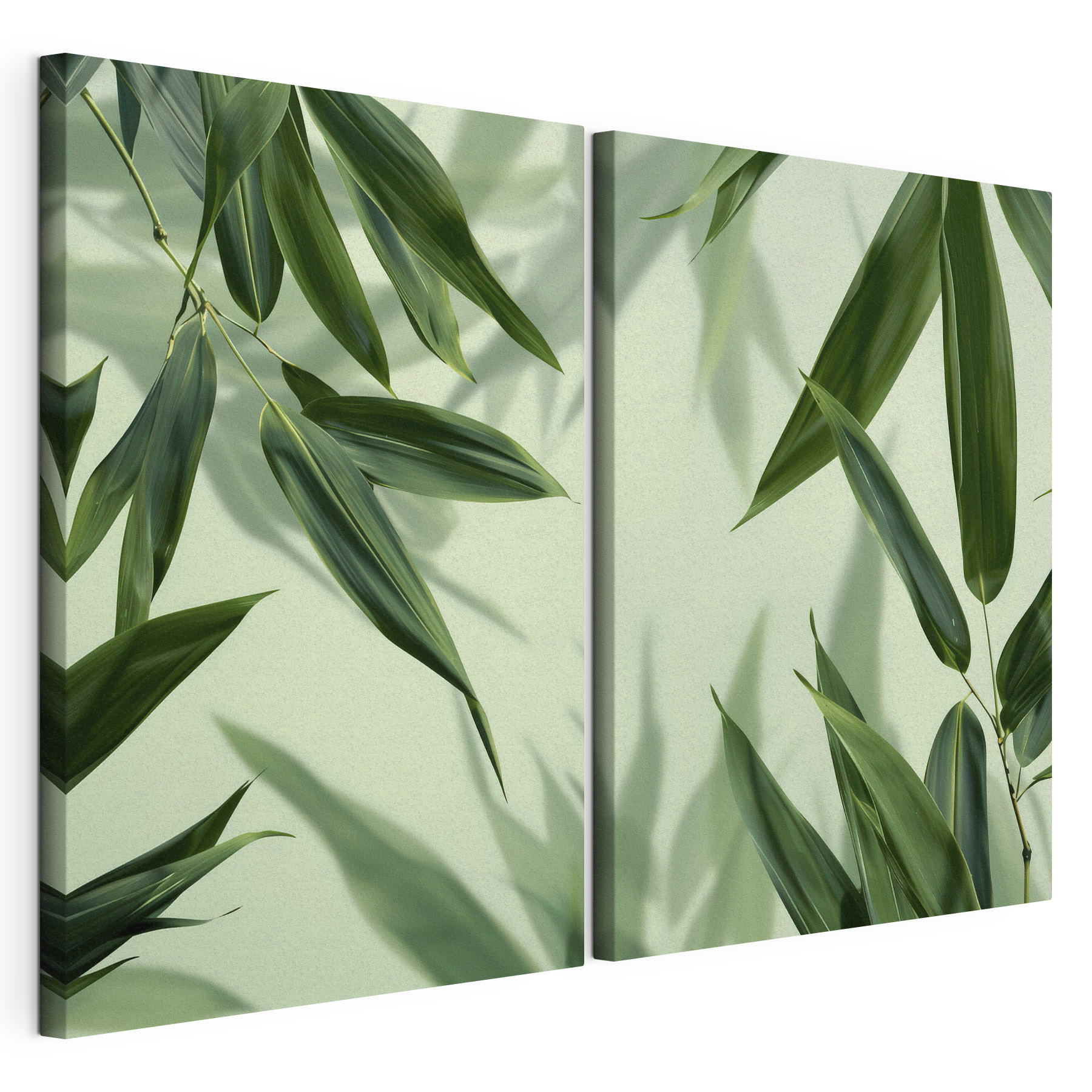 Lush green leaves against soft backdrop
