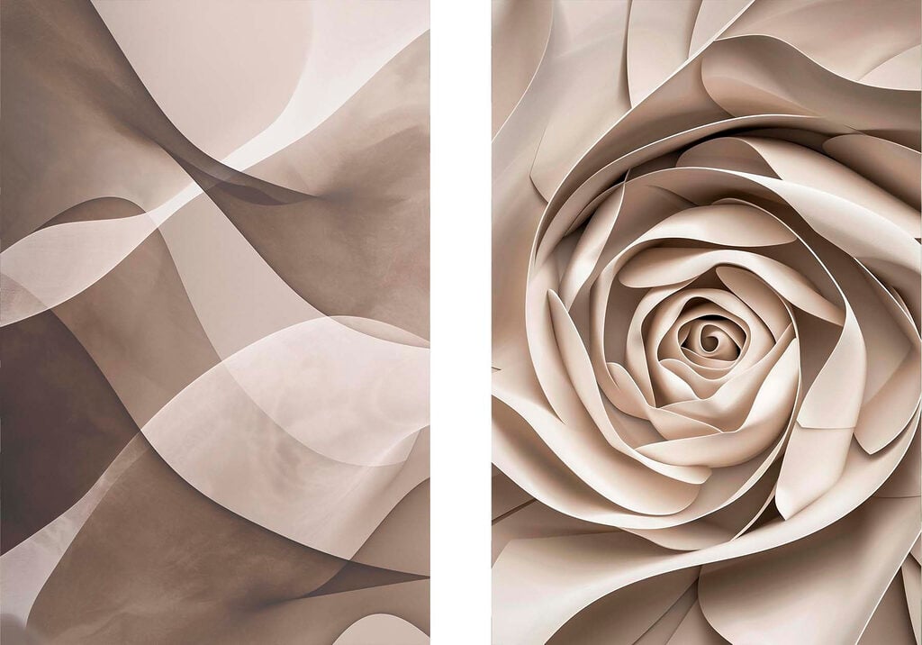 Flowing forms in soft tones