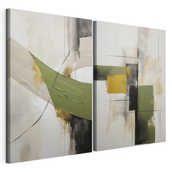 Modularer Leinwanddruck Zwei Kunstwerke