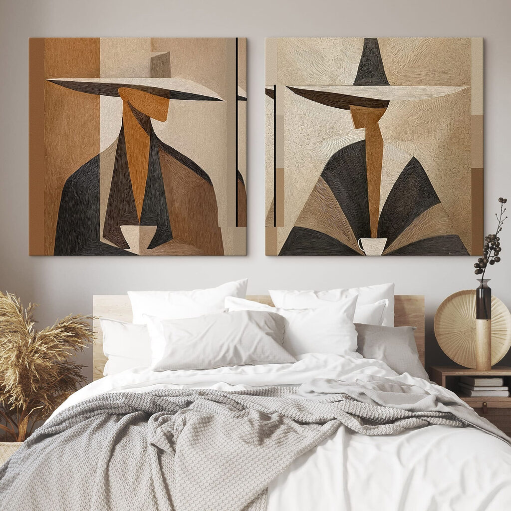 Collage of a woman in a hat