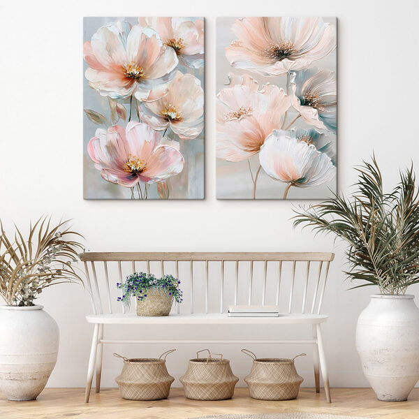Delicate blooms in soft pastel hues